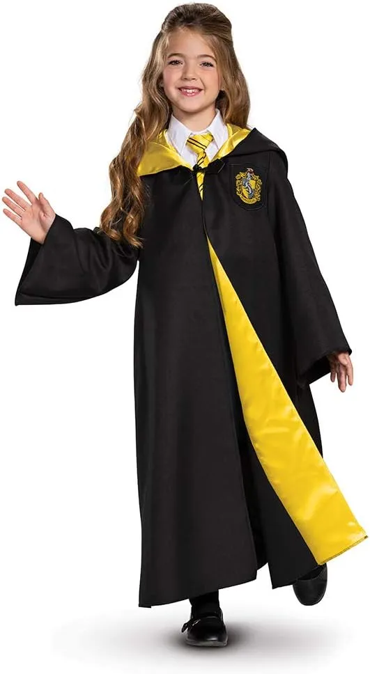 Harry Potter Robe, Official Hogwarts Wizarding World Costume Robes, Deluxe Kids Size Dress Up Accessory