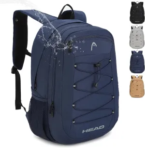 HEAD 30L Waterproof Travel Backpack for Men, Lightweight Laptop Backpack Fits 15.6 inch Notebook,Casual Daypack Backpack for College/Sport/Workout/Outdoor/Daily Use