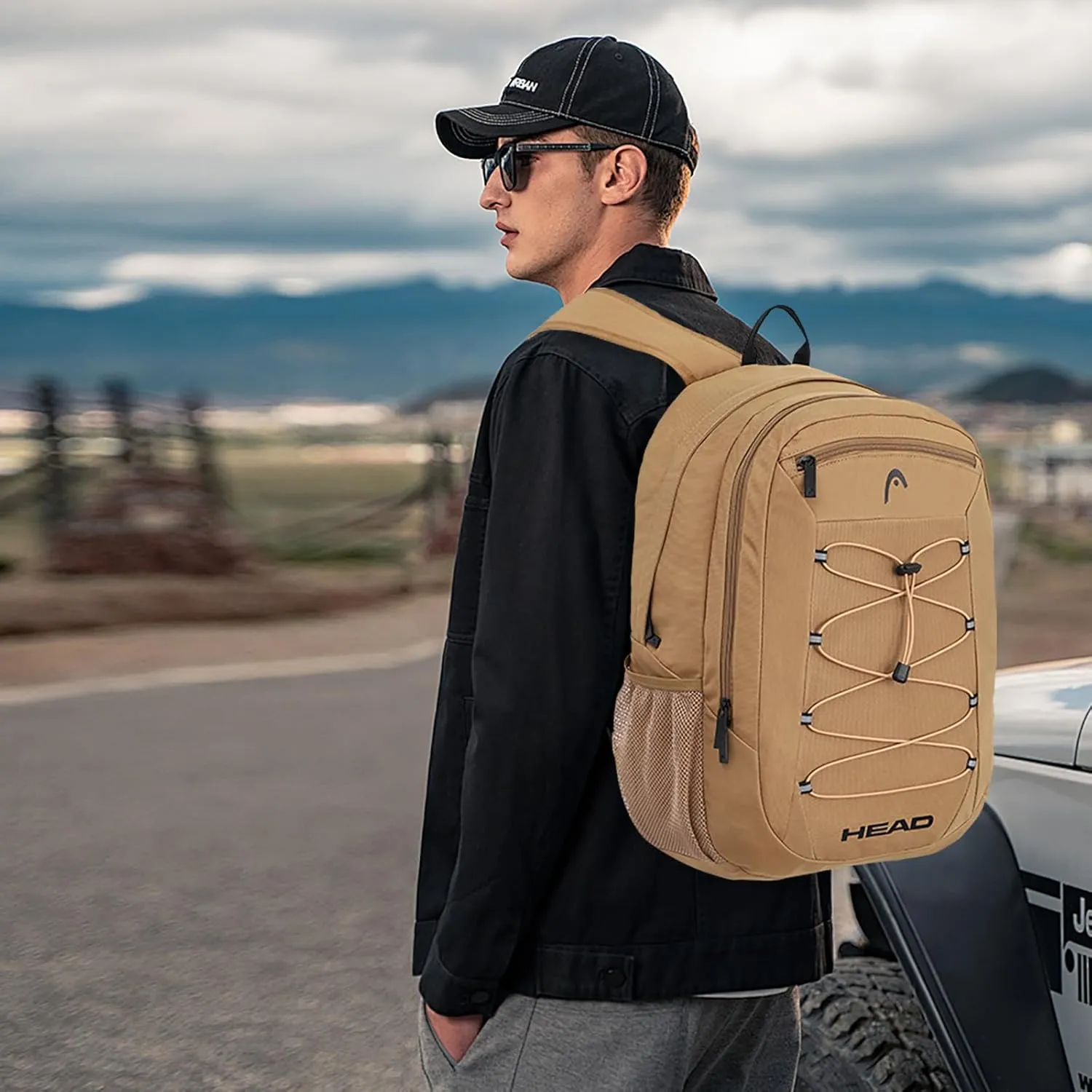 HEAD 30L Waterproof Travel Backpack for Men, Lightweight Laptop Backpack Fits 15.6 inch Notebook,Casual Daypack Backpack for College/Sport/Workout/Outdoor/Daily Use