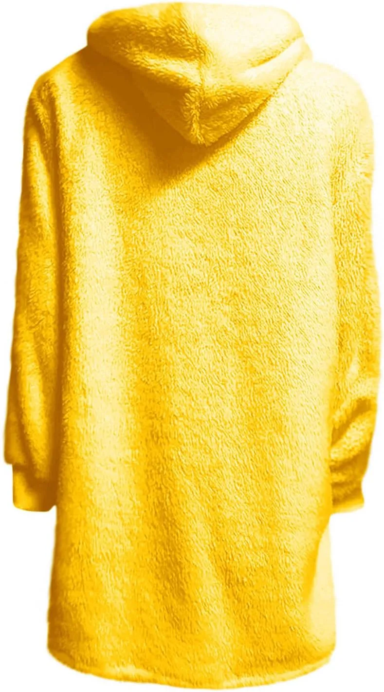 HGps8w Women's Fleece Winter 3 Piece Pajamas Sets, Fuzzy Soft Hooded Cardigan Sleeveless Crop Tops Shorts Loungewear Outfits