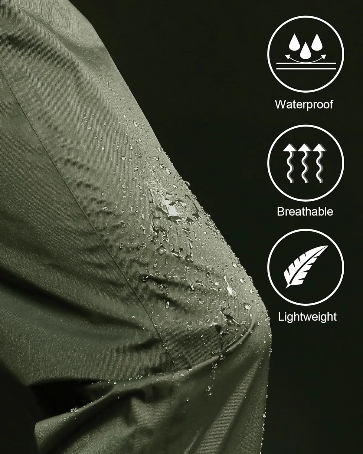 iCreek Women's Rain Pants Waterproof Hiking Pants Windproof Lightweight Over Pants Work Rain Outdoor for Golf, Fishing