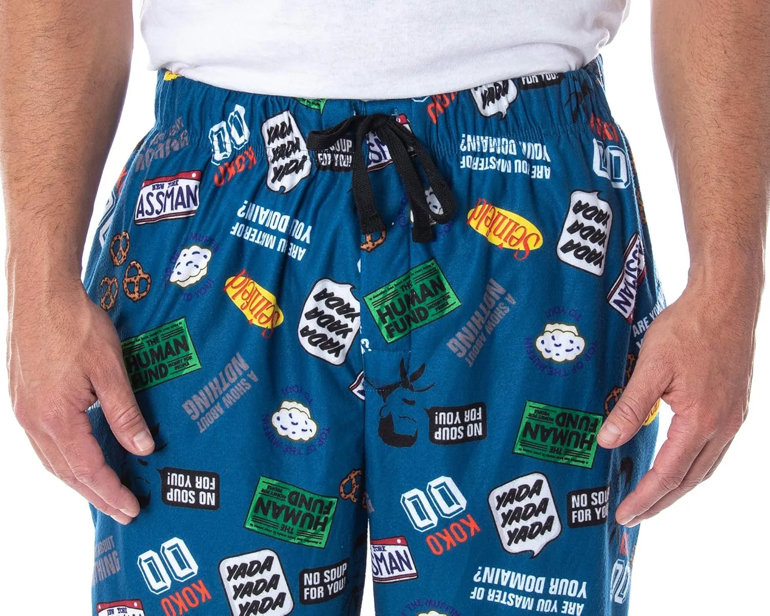 INTIMO Seinfeld TV Men's Show Themed Designs Allover Pattern Adult Sleep Pajama Pants