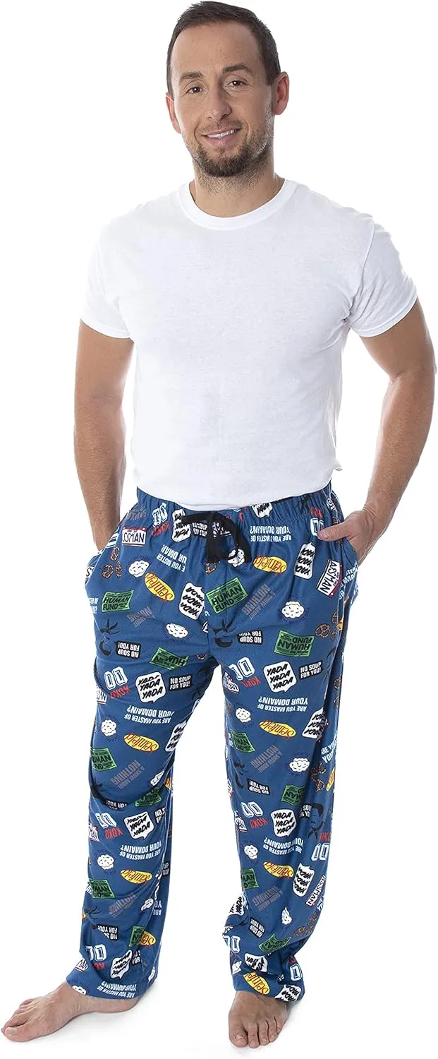 INTIMO Seinfeld TV Men's Show Themed Designs Allover Pattern Adult Sleep Pajama Pants