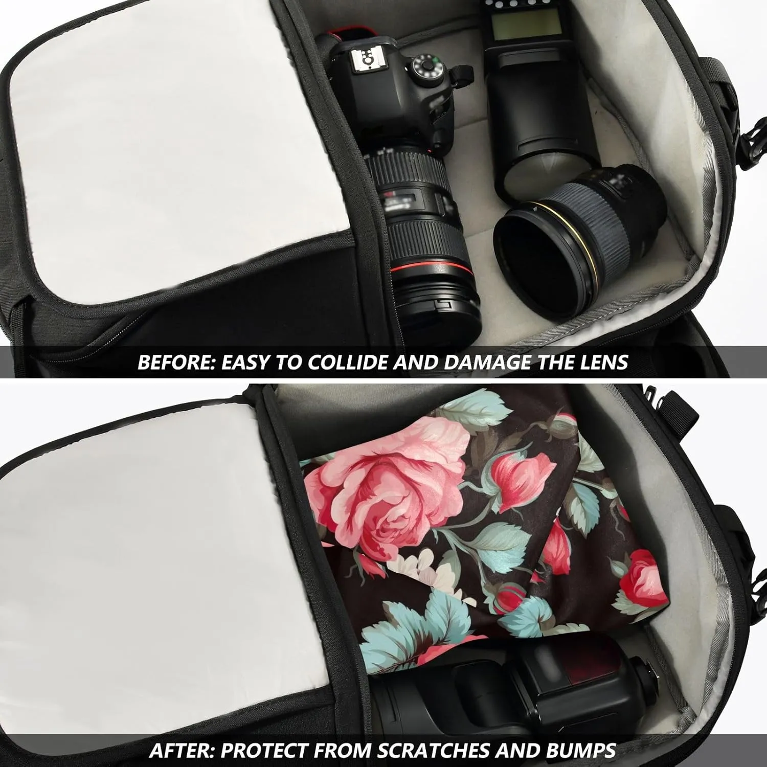 J JOYSAY Vintage Red Roses Self-Adhesive Magic Cloth Makeup Bag Magic Bag Travel Protective Wrap for Travel Daily Use,21.7 In