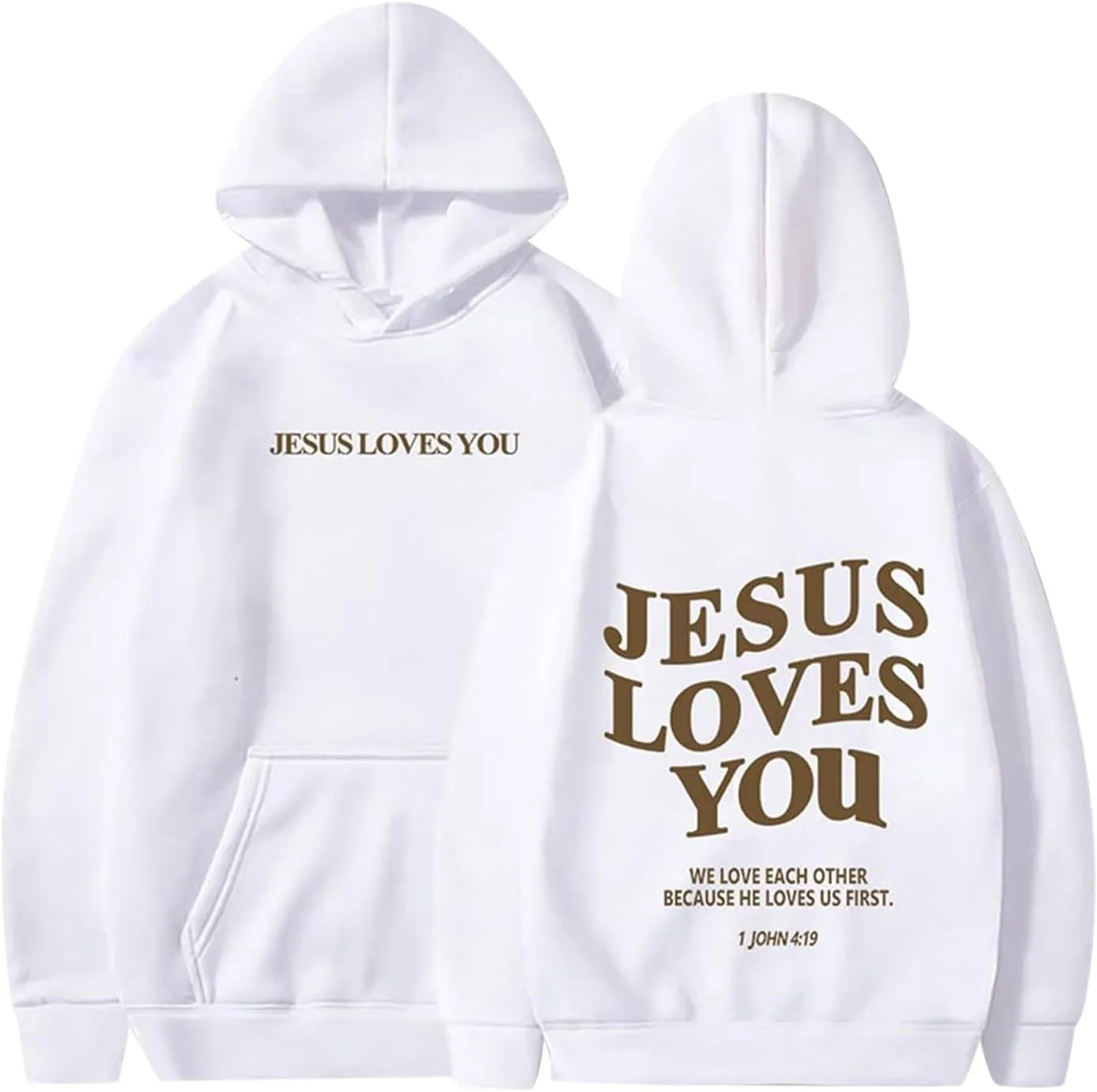 Jesus Hoodie Jesus Loves You Religious Sweatshirt Jesus Saves Faith Long Sleeve Pullover Tops Faith Over Fear Hoodie
