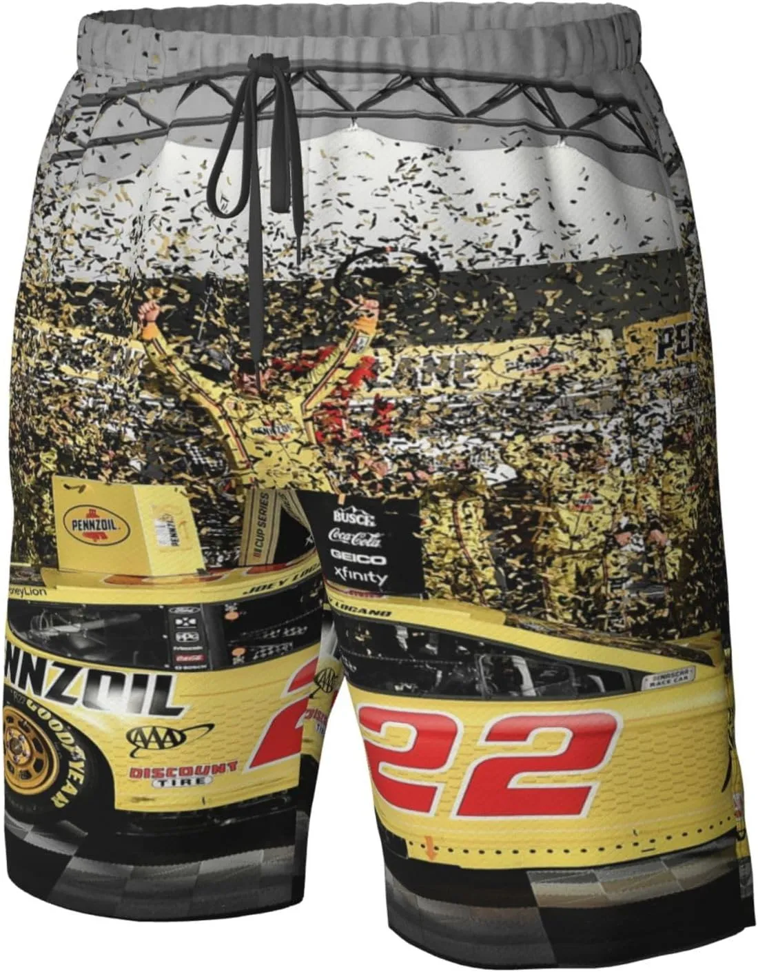 Joey-Logano-Car-22 Men's Swim Trunks Board Shorts Outdoor Beach Surfing