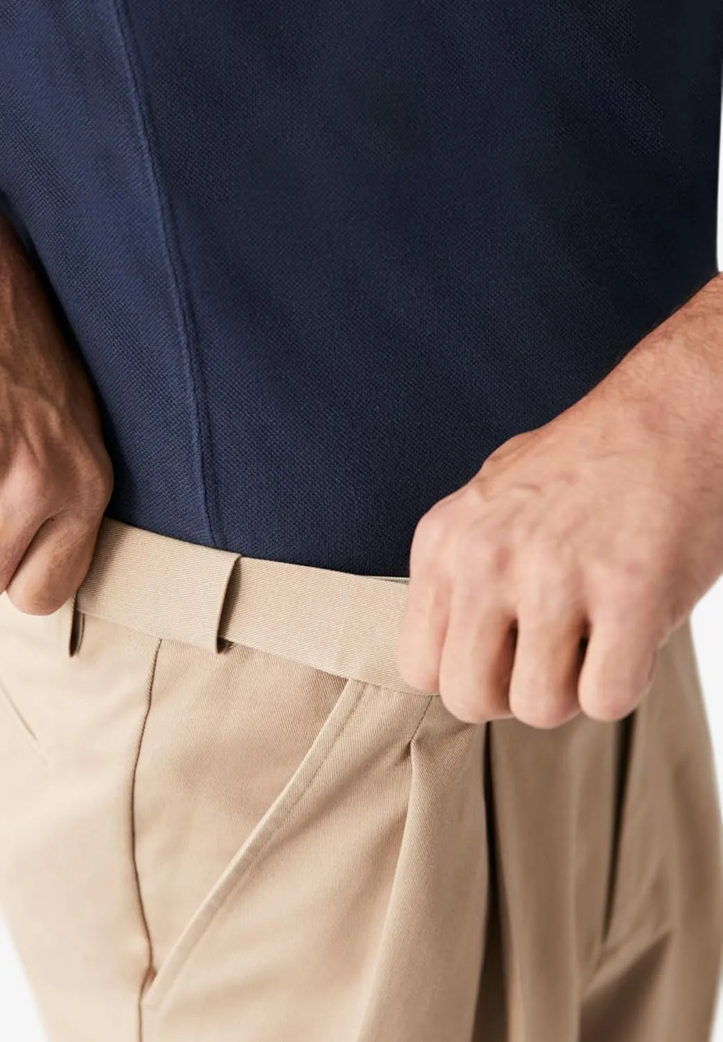 KingSize Men's Big & Tall Classic Fit Wrinkle-Free Expandable Waist Pleat Front Pants