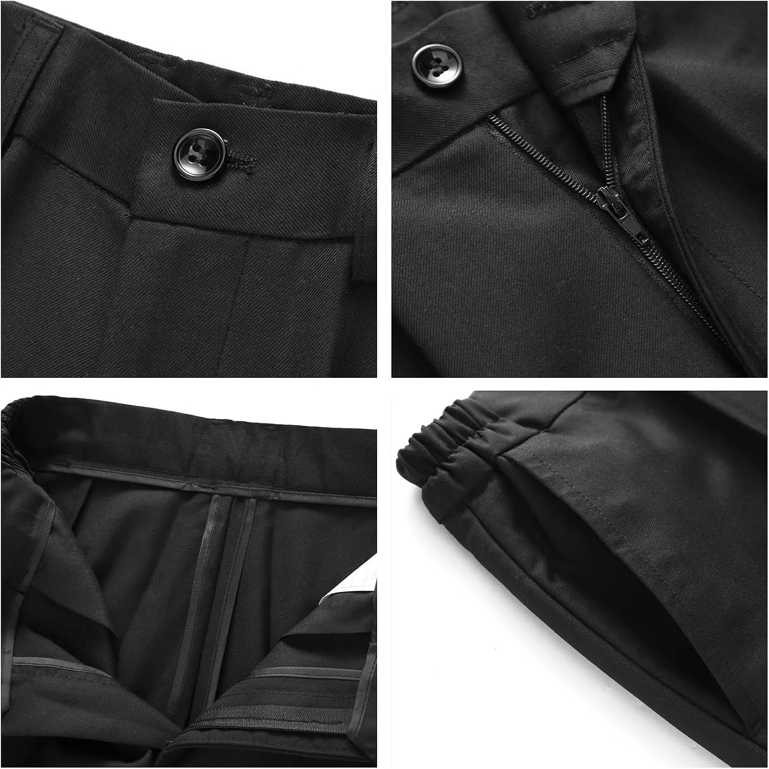 Lamgool Boys Suits 3 Piece Slim Fit One Button Tuxedo Jacket Vest and Pant for Kids Prom Wedding Formal Set Size 4-14 Years