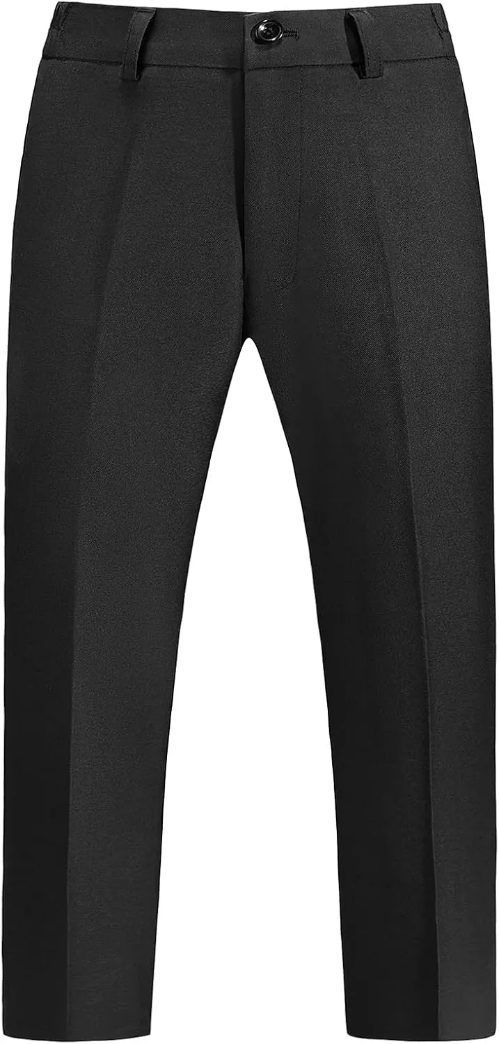 Lamgool Boys Suits 3 Piece Slim Fit One Button Tuxedo Jacket Vest and Pant for Kids Prom Wedding Formal Set Size 4-14 Years