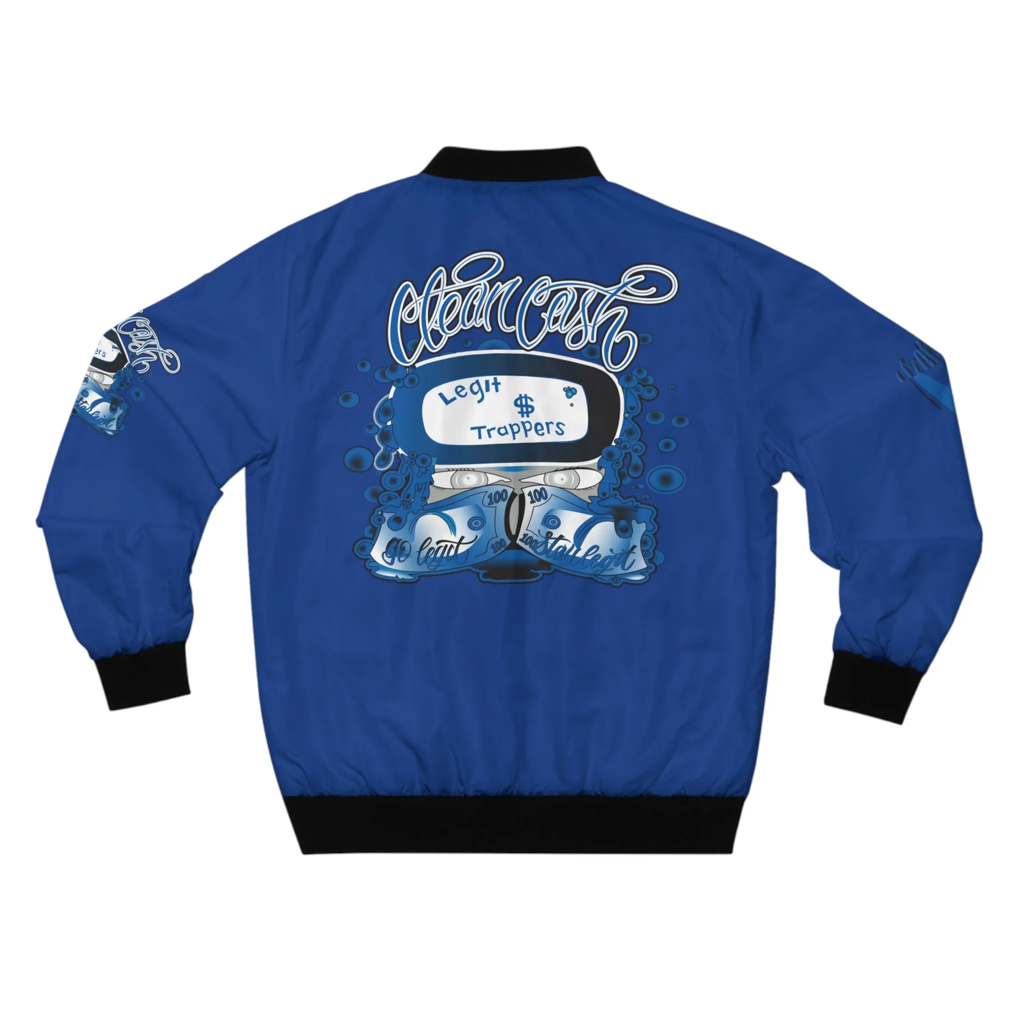 Legit Trappers Check Clean Cash Men's Bomber Jacket (AOP)