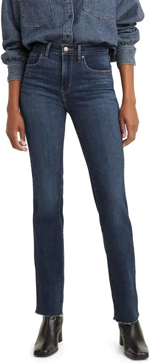 Levi's Women's 724 High Rise Straight Jeans, Chelsea Hour - Dark Indigo, 32 Regular,