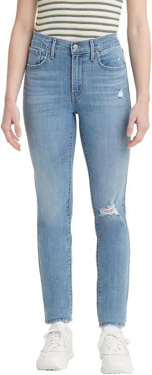 Levi's Women's 724 High Rise Straight Jeans, Slate Reveal (Waterless), 25 Regular