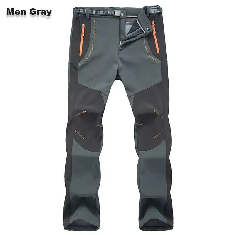 LNGXO Thick Warm Fleece Hiking Pants