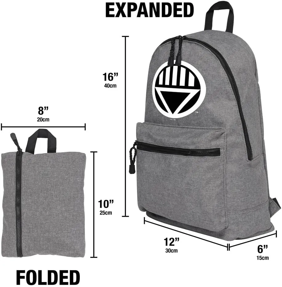 LOGOVISION Green Lantern Core Blackest Night Black Lantern Logo Lightweight Backpack for Work School Daily Use Packable for Travel