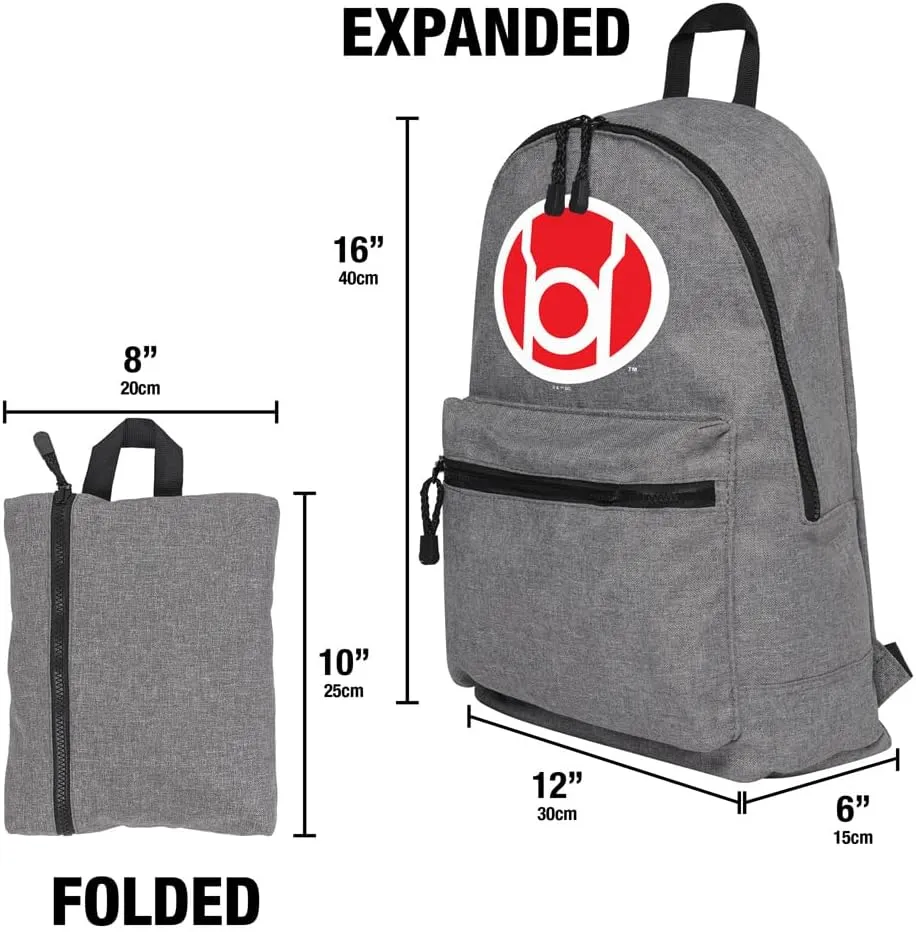 LOGOVISION Green Lantern Core Blackest Night Red Lantern Logo Lightweight Backpack for Work School Daily Use Packable for Travel