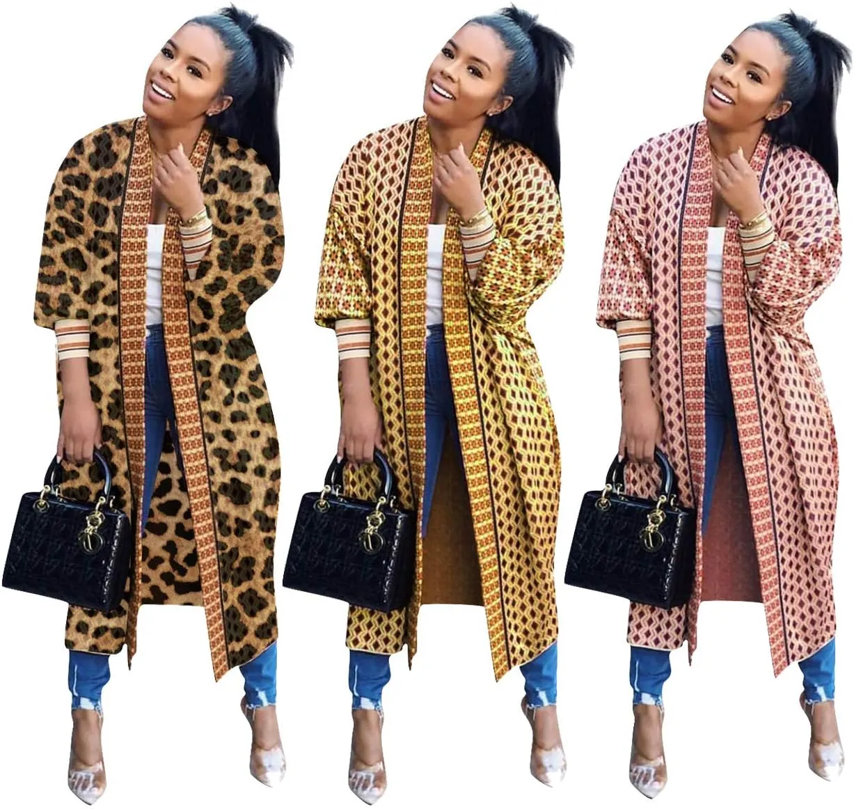 Long Cardigan for Women Lightweight Open Front Jacket Coat Outwear