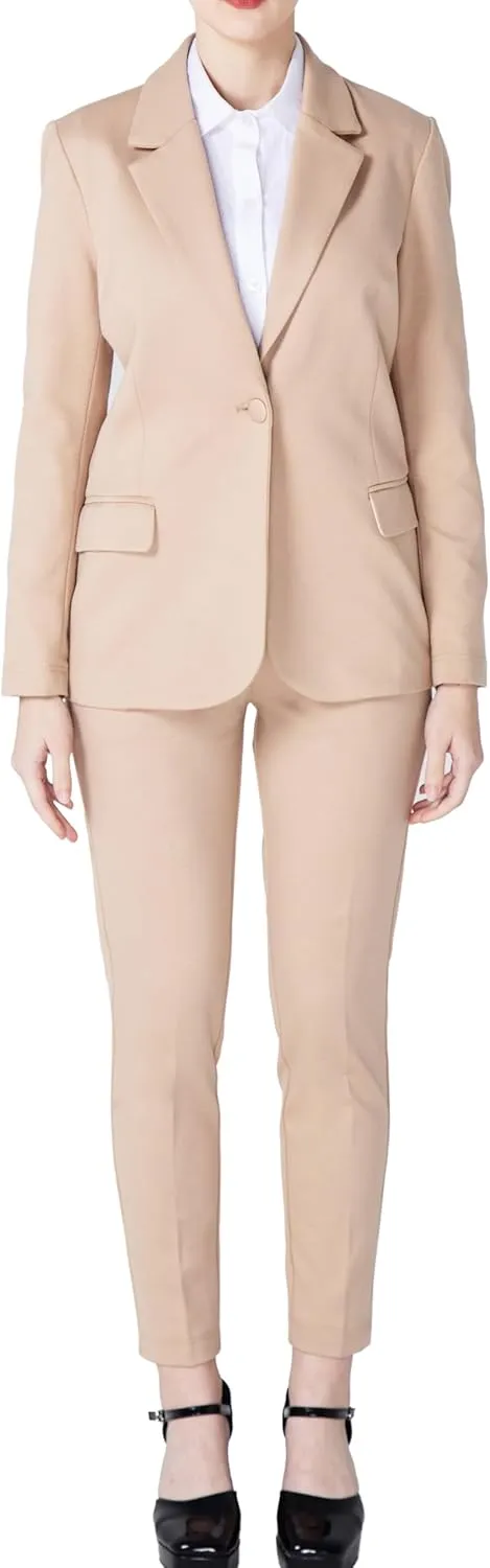 Marycrafts Women's Business Blazer Pant Suit Set for Work