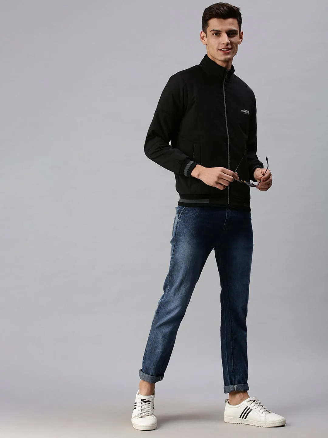 Men Black Padded Jacket