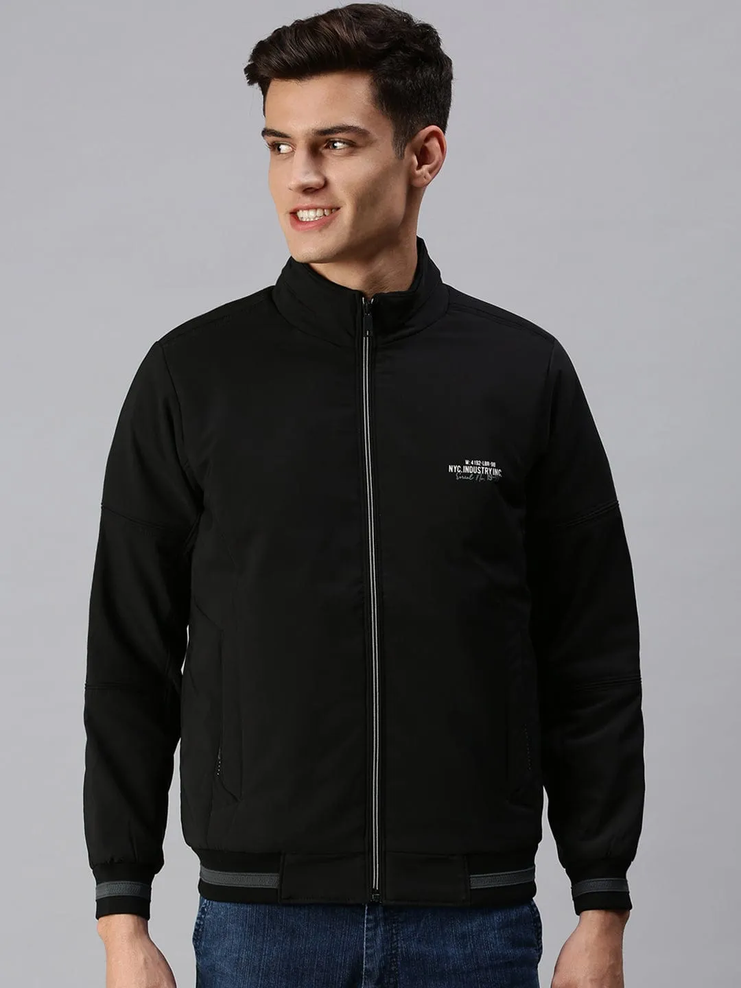 Men Black Padded Jacket