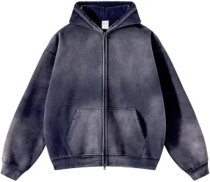 Men Oversized Hoodies Vintage Cotton Casual Hooded Sweatshirt with Pocket Teens Pullover Unisex