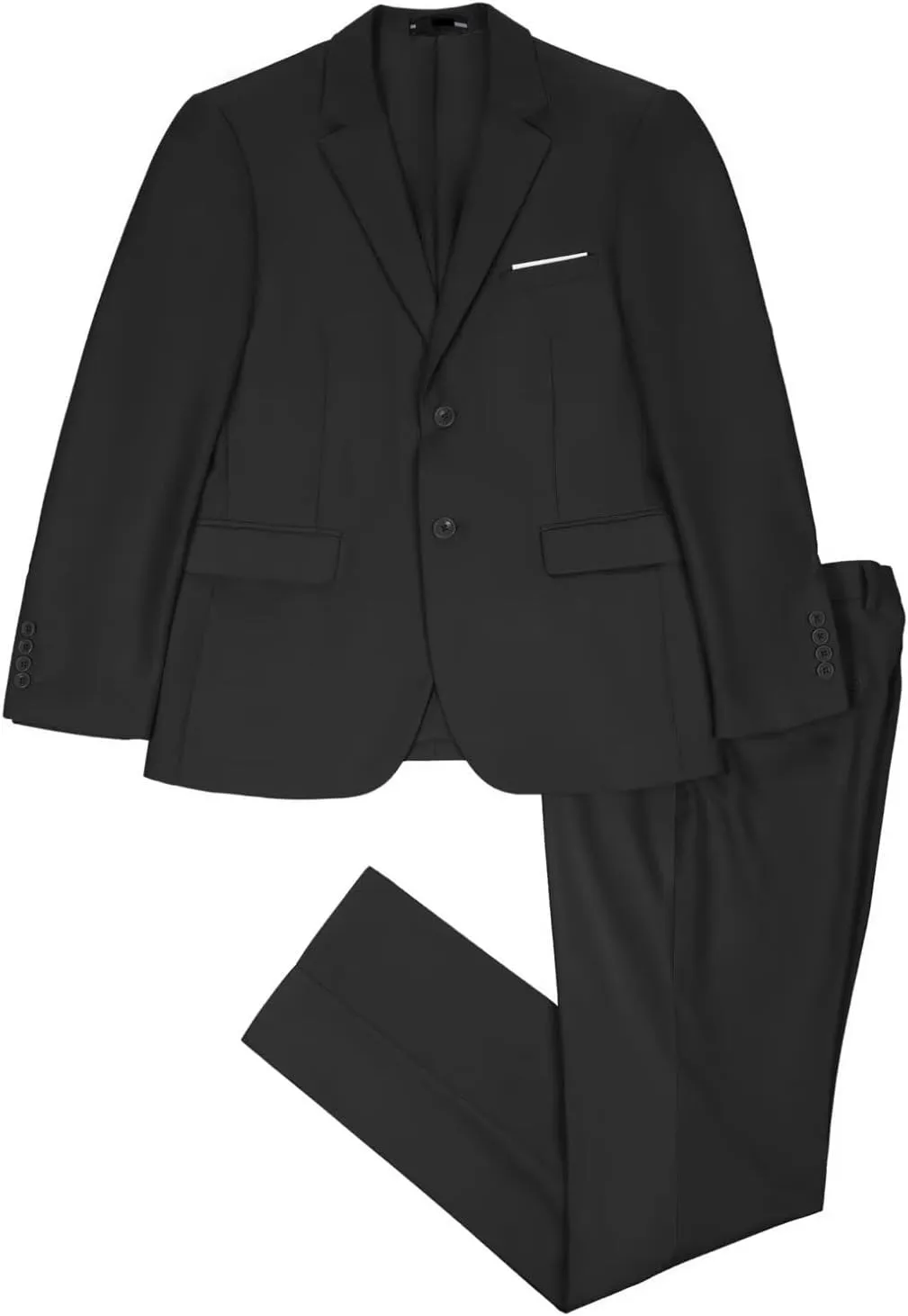 Mens 2 Piece Suit Set Slim Fit 2 Button Dress SuitsTuxedo Set Wedding Blazer Jacket Pants Tie Business Party Prom Suit