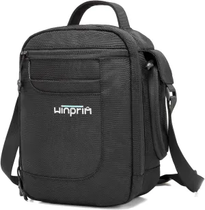 Men's & Women's Small Crossbody Bag  Water-Resistant Mini Shoulder Satchel for Travel, Work & Daily Use, Lightweight Canvas Messenger Bag Fits 9.7" Tablet & Passport