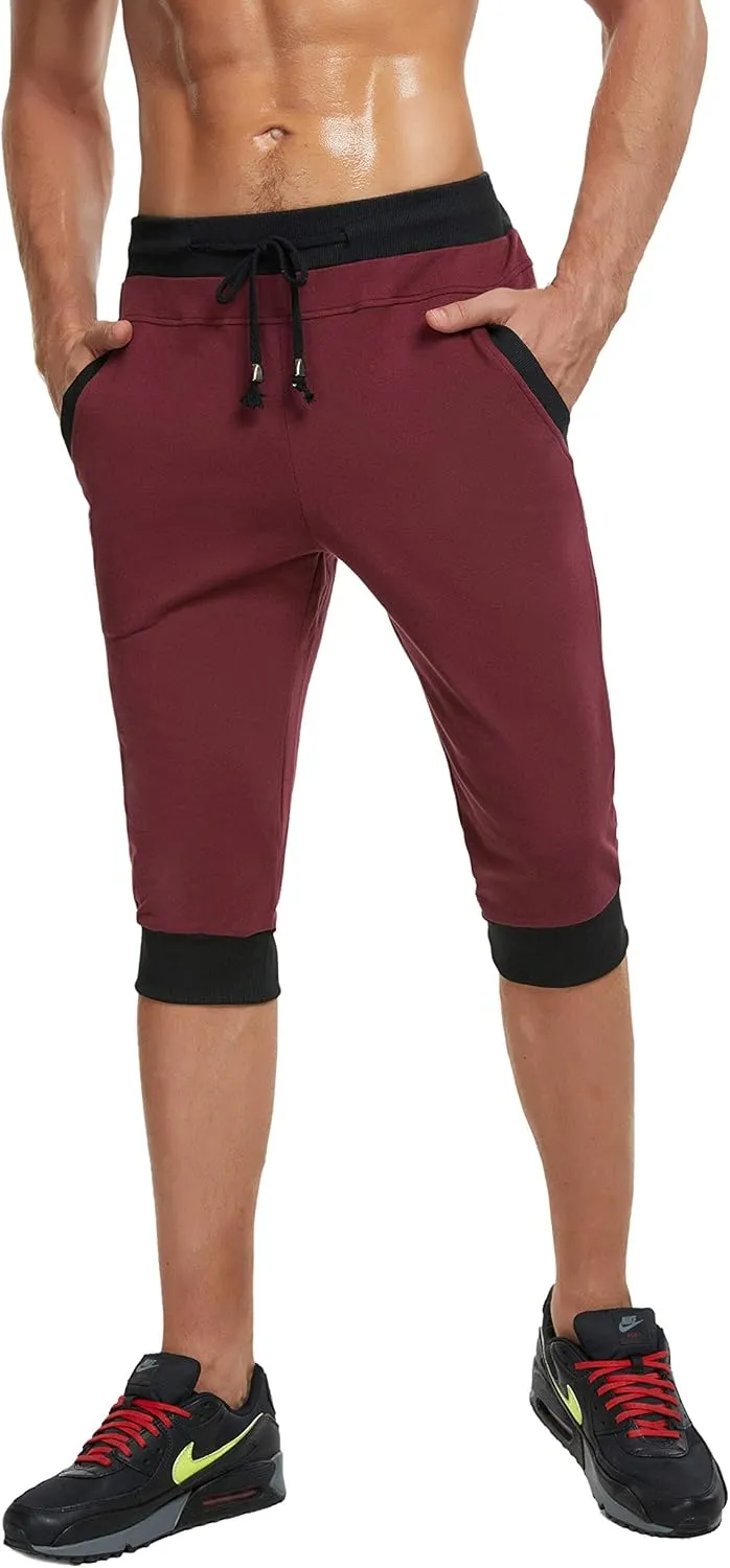 Men's Casual Harem Training Jogger Sport Short Baggy Pants