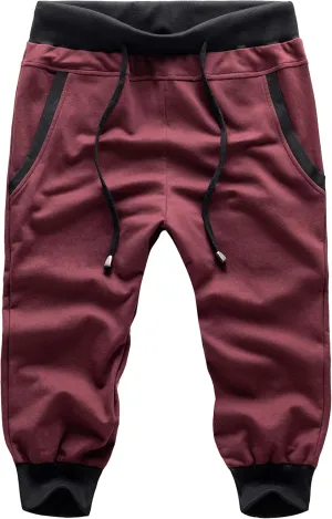 Men's Casual Harem Training Jogger Sport Short Baggy Pants