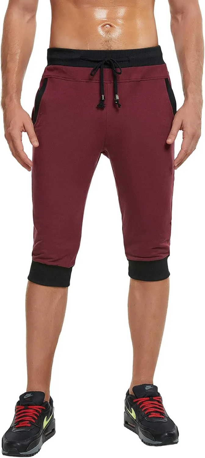 Men's Casual Harem Training Jogger Sport Short Baggy Pants