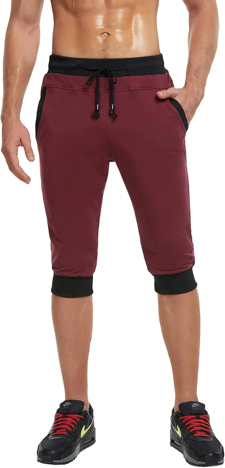 Men's Casual Harem Training Jogger Sport Short Baggy Pants