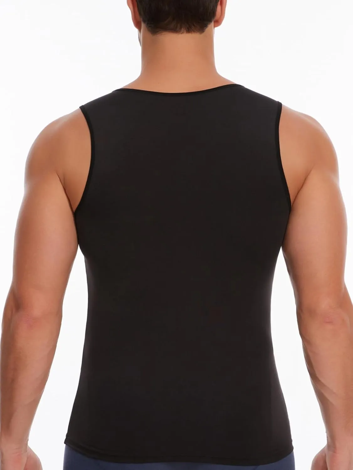 Mens Compression Tank Top Slimming Body Shaper Vest Sleeveless Tight Tummy Control Shirt
