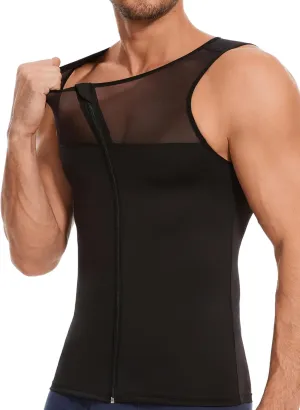 Mens Compression Tank Top Slimming Body Shaper Vest Sleeveless Tight Tummy Control Shirt