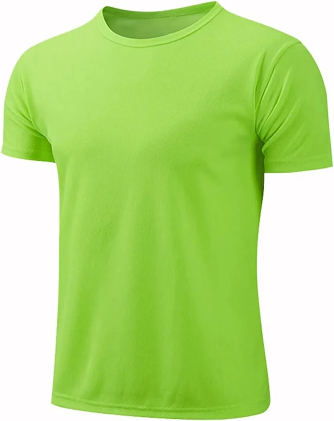 Mens Quick-Dry Solid Color Short Sleeve Sport T-Shirt for Gym, Fitness, Running