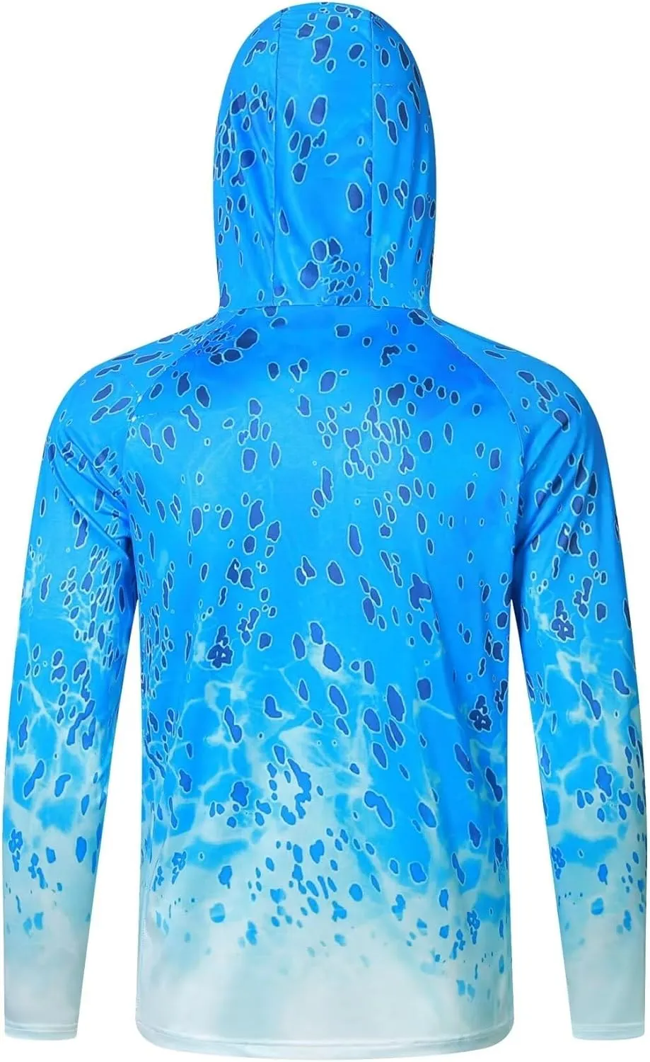 Men's UPF50  Sun Protection Hoodie Shirt Fashion Loose Long Sleeve Rash Guard Casual Fishing Shirt with Mask Quick Dry