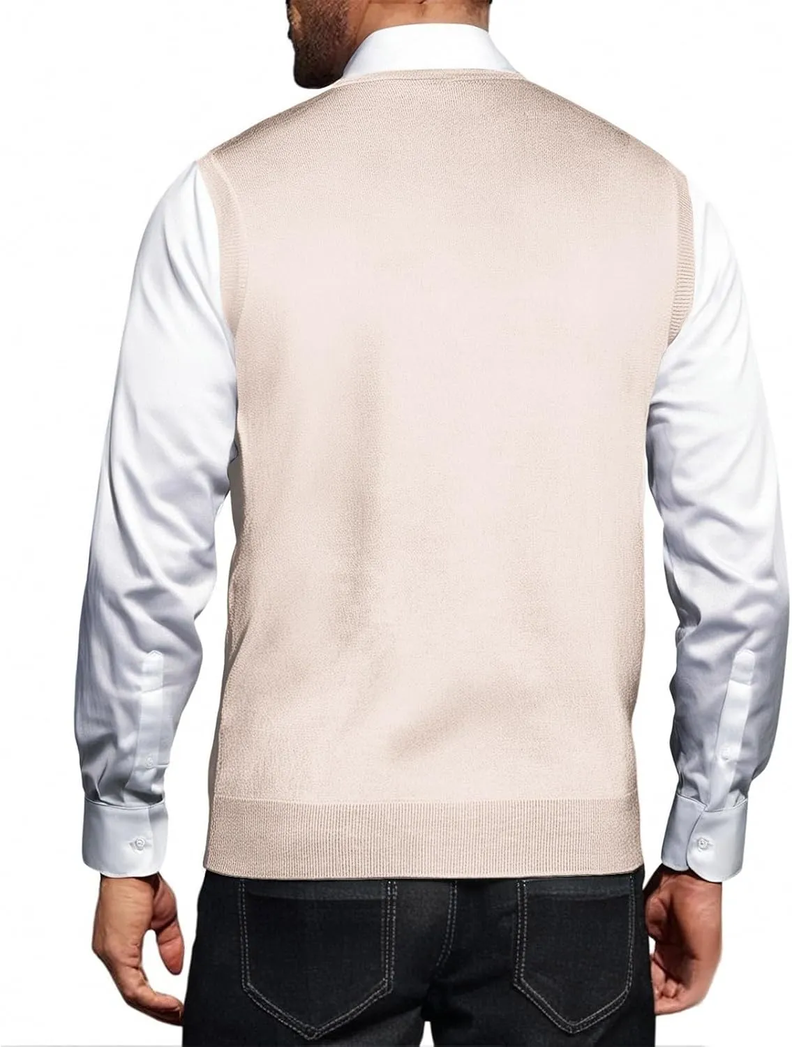Mens V Neck Sleeveless Knit Pullover Argyle Sweater Vest Casual Business Work Slim Fit Lightweight Tank Tops