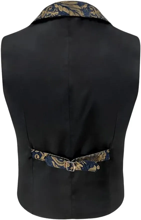 Mens Victorian Gothic Suit Vest Steampunk Waistcoat