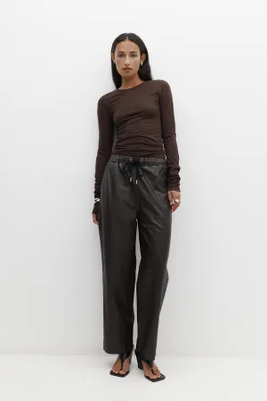 Merino Ruched LS Tee Balsamic