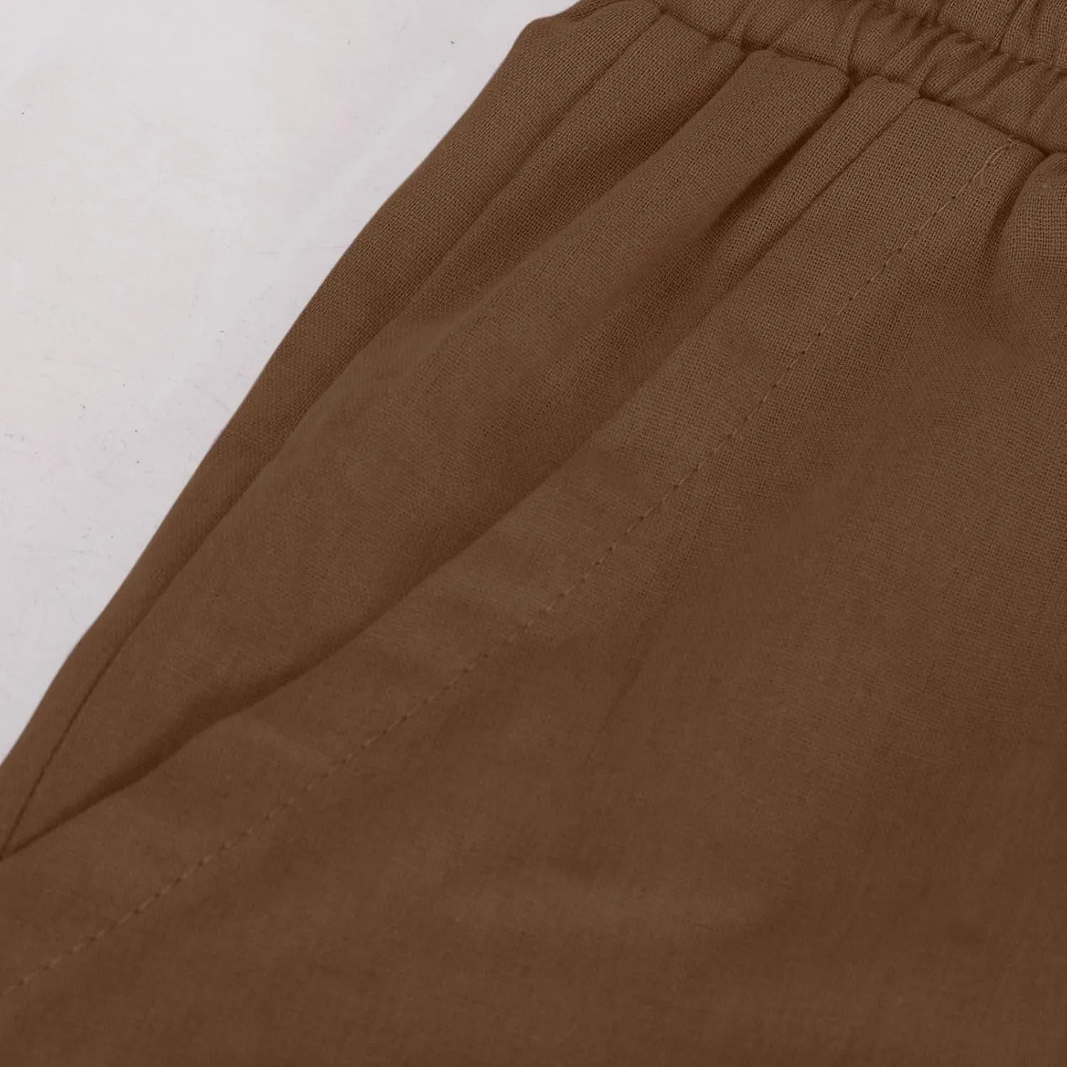 NATHGAM Womens Cotton Linen Pants Summer Dressy Casual Pants Lightweight Outdoor Workout Jogger Pants Baggy Straight Trouser