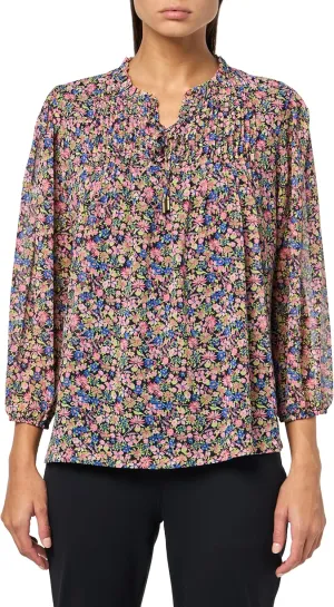 Nautica Women's Short Sleeve Button Placket Polo