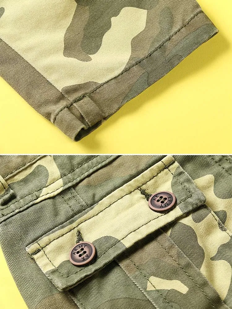 OCHENTA Boys Cargo Pants with 8 Pockets Casual Hiking Slacks Combat Trousers for Kid