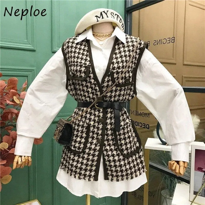Pankh Farah Tweed Jacket & Shirt Set