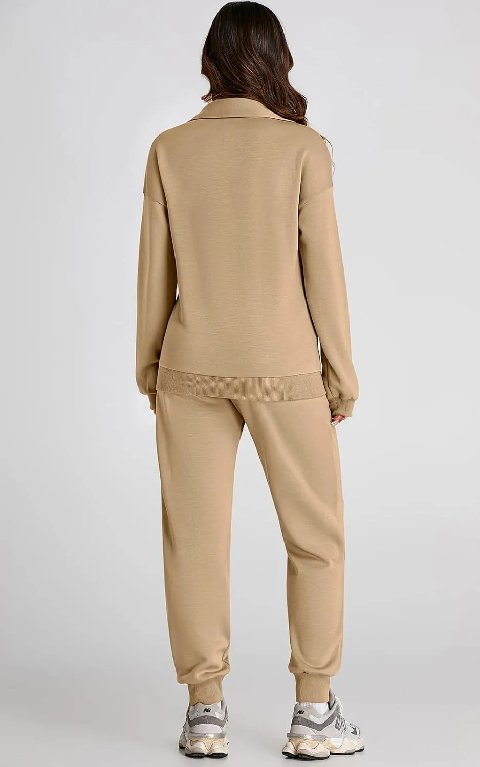 PRETTYGARDEN Long Sleeve Half Zip Sweatsuits Women 2 Piece Outfit Spring Casual Sweatshirt Sweatpants Lounge Set Tracksuit