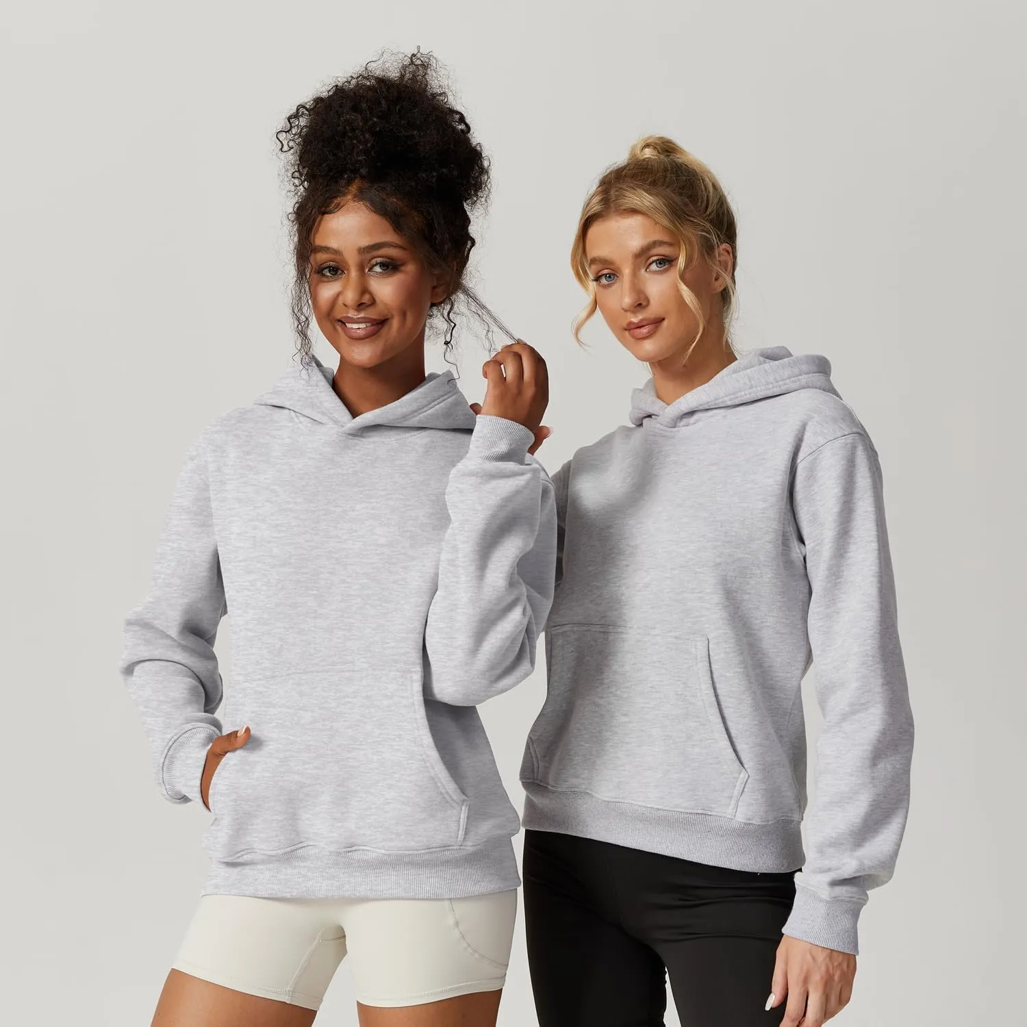 QINSEN Women's Fleece Hoodies Casual Long Sleeve Pullover Sweatershirts