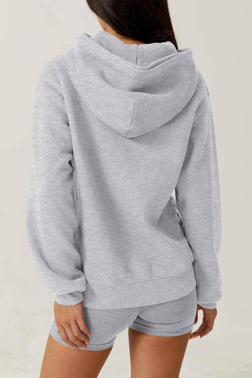 QINSEN Women's Fleece Hoodies Casual Long Sleeve Pullover Sweatershirts
