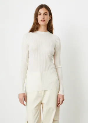 Round Neck Ribbed Wool Knit