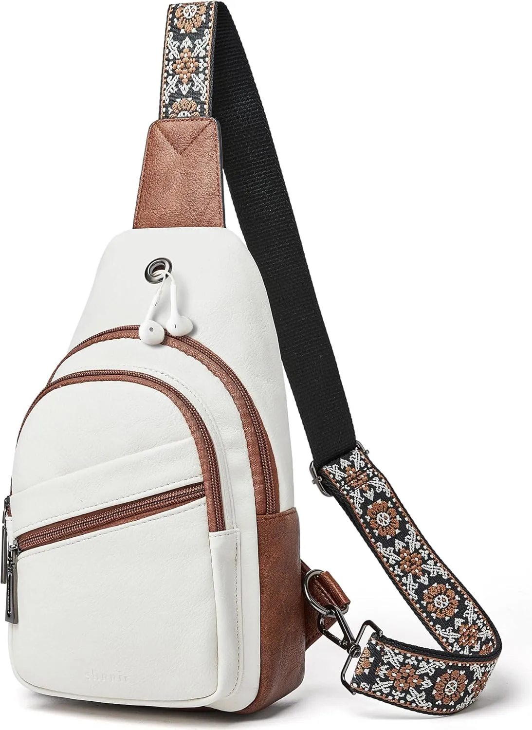 Shrrie Sling Bag Crossbody Bag for Women Vegan Leather Fanny Pack Women Small Travel Purse Chest Waist Bag For Daily Use