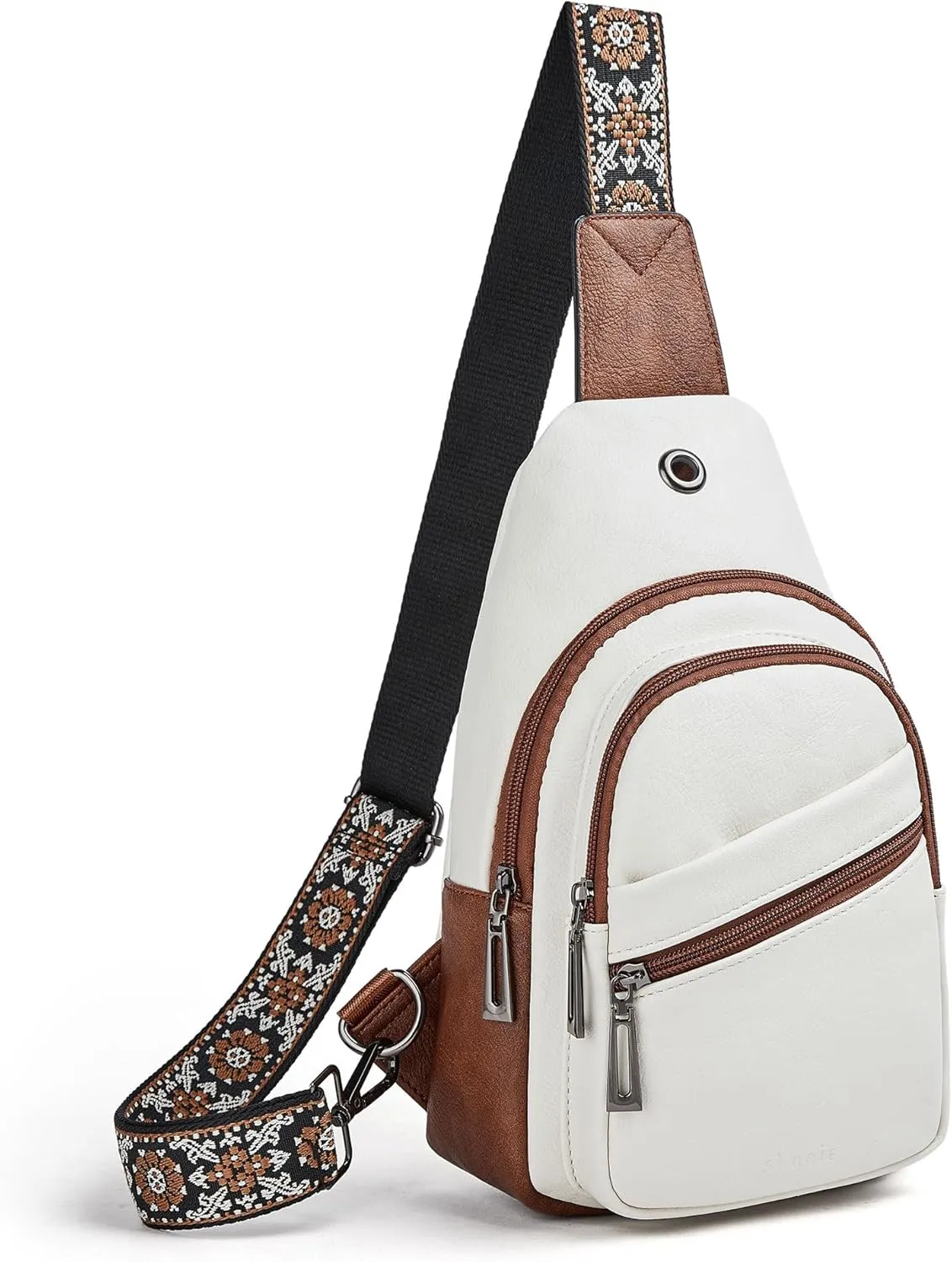 Shrrie Sling Bag Crossbody Bag for Women Vegan Leather Fanny Pack Women Small Travel Purse Chest Waist Bag For Daily Use