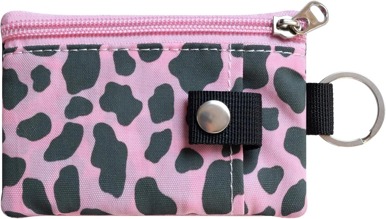Small Lanyard Wallet for Women with RFID Blocking,ID Holder,Keychain - Zip ID Card Case and Coin Purse for Travel and Daily Use (Pink Graffiti)