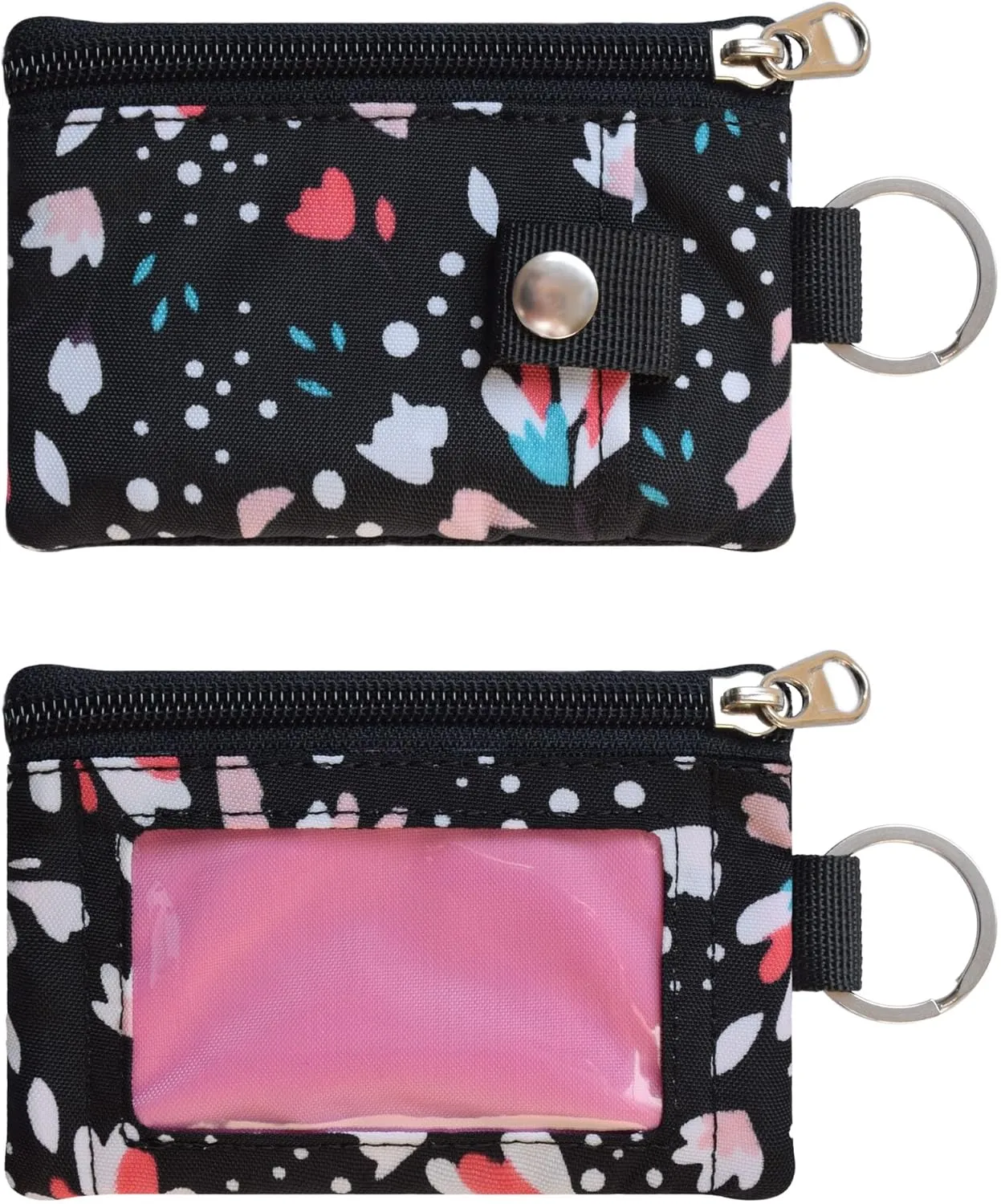 Small Lanyard Wallet for Women with RFID Blocking,ID Holder,Keychain - Zip ID Card Case and Coin Purse for Travel and Daily Use (T008)