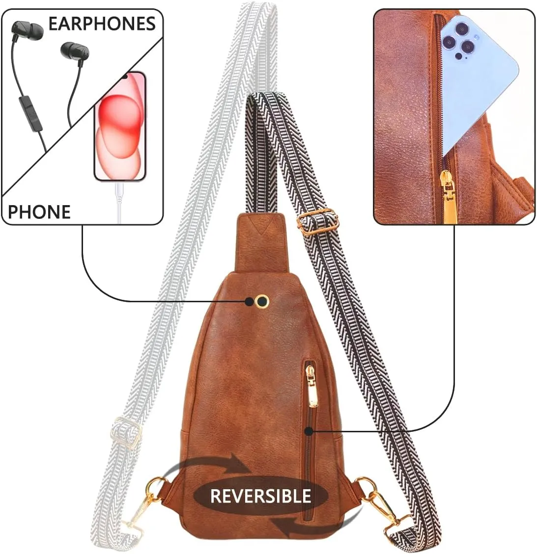 Small Sling Bag for Women, Crossbody Sling Bags for Women, Lightweight Cross Body Bag for Travel or Daily Use